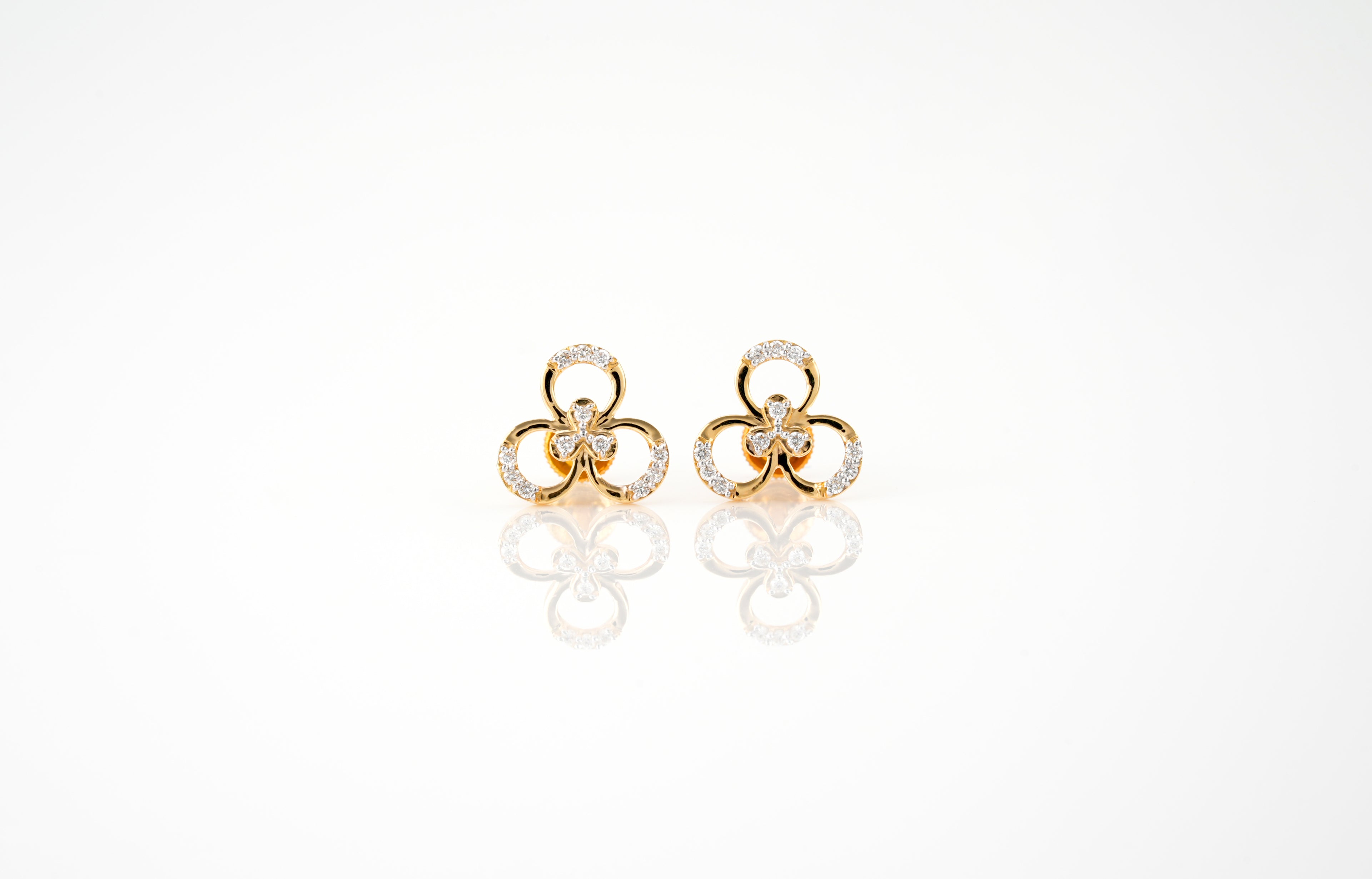 Diamond Petal Grace Earrings  - STDD 652
